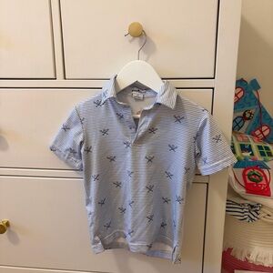 Blue Quail Baseball Print Polo Size 2T